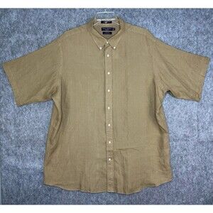 Daniel Cremieux Classics Men's 100% Linen Tailored Fit Shirt Short Sleeve 3XLT